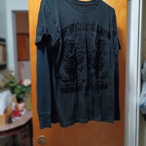 Affliction Black Long Sleeve Graphic Tee